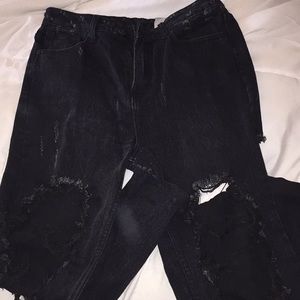Unif distress black denim